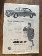 Wolseley Six-Ninety originele advertentie 1959 vintage, Ophalen of Verzenden, Gelezen, Overige merken