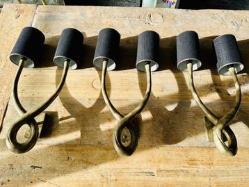 Porta Romana Brass messing wandlampen 3 stuks beschikbaar voor biedingen