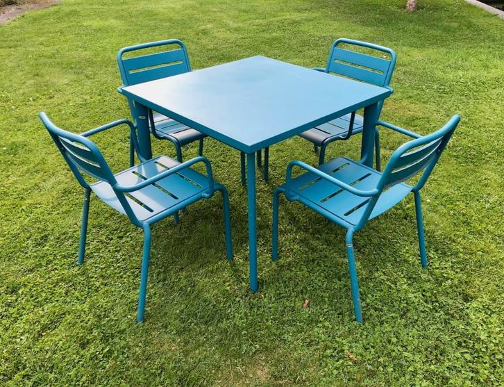 Emu Star stoelen en tafel, Tuin en Terras, Tuinstoelen, Zo goed als nieuw, Metaal, Ophalen