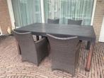 Tuinset, Tuin en Terras, Tuinsets en Loungesets, Ophalen, Gebruikt, Wicker, 4 zitplaatsen