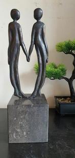 Bronzen Beeld  op Marmeren Sokkel  28 cm, Antiek en Kunst, Kunst | Overige Kunst, Ophalen of Verzenden