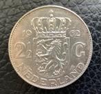 Koningin Juliana rijksdaalder f. 2.50 1962, Koningin Juliana, Zilver, Ophalen of Verzenden, Losse munt