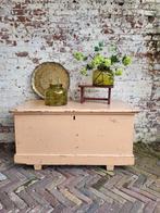 Franse brocante kist,dekenkist / allegonda, Ophalen, 50 tot 100 cm, 50 tot 75 cm, Zo goed als nieuw