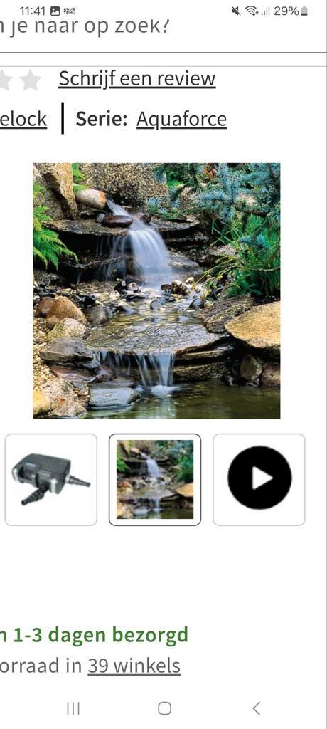 Nieuw Watervalpomp. Hozelock filterpomp aquaforce 6000 L/h., Tuin en Terras, Vijver-toebehoren, Zo goed als nieuw, Ophalen of Verzenden