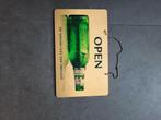 Grolsch open closed, Ophalen of Verzenden, Gebruikt, Reclamebord, Plaat of Schild, Grolsch