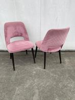 10 stuks luxe velvet roze horeca Satelliet stoelen, Ophalen, Hout, Overige kleuren, Zo goed als nieuw