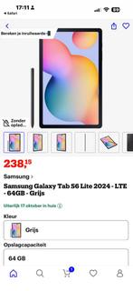 Samsung galaxy tab S6 LITE 64 gb wifi& simkaart Brand Nieuwe, Nieuw, Wi-Fi en Mobiel internet, Uitbreidbaar geheugen, Ophalen