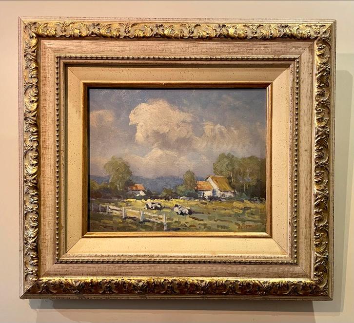 Willem Heytman: Boerderijlandschap met vee, Antiek en Kunst, Kunst | Schilderijen | Klassiek, Ophalen of Verzenden