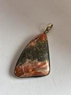 Rhodochrosiet & Pyriet EdelsteenHanger Handgemaakt, Overige voorstellingen, Nieuw, Ophalen of Verzenden, Steen of Mineraal