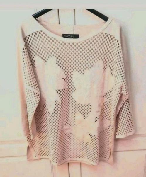 Nieuw zandkleurig MarcCain gaas shirt met applicatie 38-40, Kleding | Dames, T-shirts, Nieuw, Maat 38/40 (M), Beige, Lange mouw