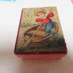 antiek doosje klein doosje met afbeelding bootje - heel oud, Verzenden