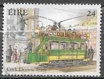 IERLAND 24p. zegel Hist. Tramlijnen - Elec.tram in Cork1987, Ophalen of Verzenden, Ierland, Gestempeld