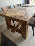 Robuust & Rustiek Oud Eiken Kloostertafel, 250-100cm, Huis en Inrichting, Tafels | Eettafels, Ophalen, 100 tot 150 cm, Eikenhout