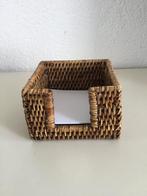 Birma riet mandje voor notitiebriefjes 11 x 11 x 7,5 cm, Mand, Vierkant, Ophalen of Verzenden, Zo goed als nieuw