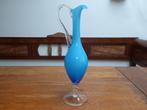 Vintage opaline kan – vaas in blauw, 25 cm., Antiek en Kunst, Ophalen of Verzenden