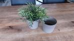 NIEUW! 2 Mooie IKEA bloempotten met prijskaartje onderkant!, Rond, Ophalen of Verzenden, Aardewerk, Binnen