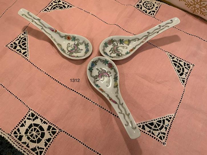 Set van 3 Chinese lepels, Antiek en Kunst, Antiek | Keramiek en Aardewerk, Ophalen of Verzenden