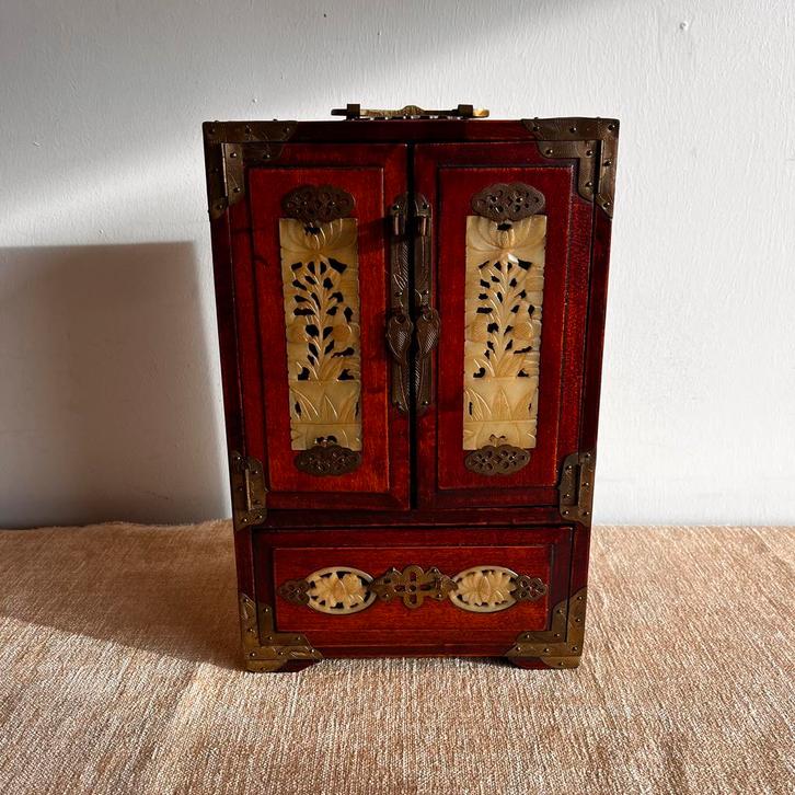 Chinees Juwelen sieraden kastje kistje vintage, Antiek en Kunst, Kunst | Niet-Westerse kunst, Ophalen of Verzenden