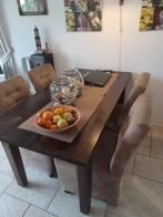 Tafel met 4 stoelen, Huis en Inrichting, Tafels | Eettafels, Ophalen, Gebruikt, 50 tot 100 cm, 50 tot 100 cm