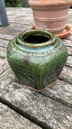 Antieke Chinese gemberpot jadagroem, Ophalen of Verzenden