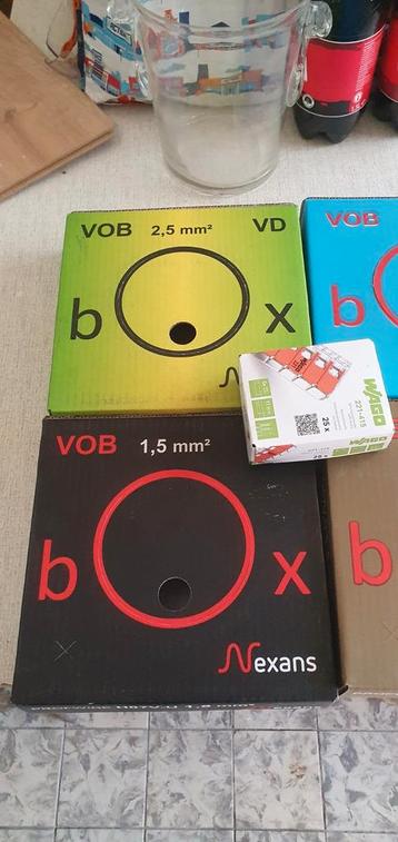 Installatiedraad 2.5mm² 4x100m + Wago lasklemmen beschikbaar voor biedingen