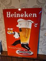 Heineken emaille bord, Ophalen of Verzenden, Zo goed als nieuw, Reclamebord, Plaat of Schild, Heineken