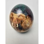 # struisvogel ei handgeschilderd big five afrika, Antiek en Kunst, Ophalen of Verzenden