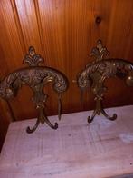 2  x antieke koperen hoeden/jashaken, Wandkapstok, Ophalen of Verzenden, Zo goed als nieuw, Minder dan 100 cm