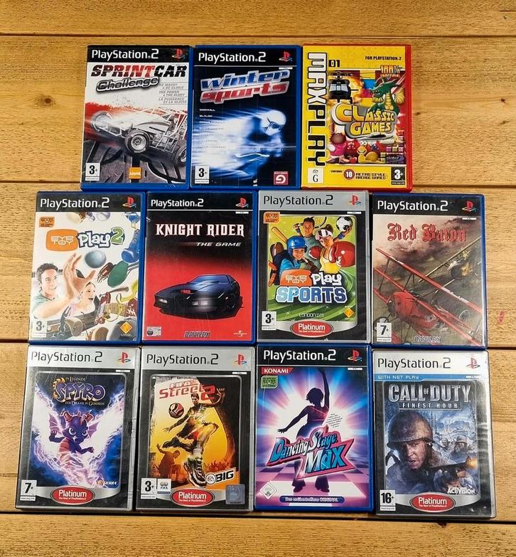 PlayStation 2 spellen, 11 stuks • Spyro • FIFA Street • COD, Spelcomputers en Games, Games | Sony PlayStation 2, Gebruikt, 2 spelers