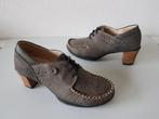 Wolky MAAT 38 leuke leren mocassin pumps taupe kleurig ZGAN, Wolky, Overige kleuren, Verzenden, Lage of Enkellaarzen