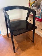 Moderne houten stoel – zwart, Huis en Inrichting, Stoelen, Ophalen, Gebruikt, Zwart, Hout