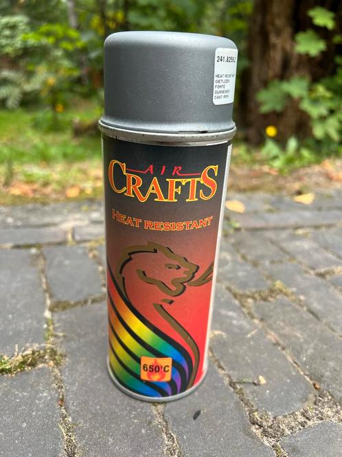 Hittebestendige Spuitverf Grijs, Doe-het-zelf en Verbouw, Verf, Beits en Lak, Gebruikt, Verf, Minder dan 5 liter, Grijs, Ophalen of Verzenden
