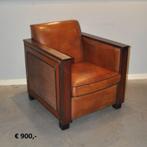 Art Deco schapenleren fauteuils, Huis en Inrichting, Fauteuils, Ophalen, Zo goed als nieuw, 75 tot 100 cm, Leer