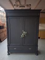 Antieke gereystijlde.zwarte kast xxl demontabel, Ophalen of Verzenden