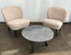 Luxe horeca restaurant lounge fauteuil setjes, salontafel, Huis en Inrichting, Fauteuils, Ophalen, Zo goed als nieuw, Metaal