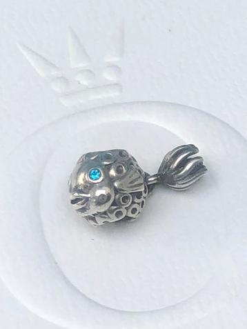 Pandora vis bedeltje met turquoise zirconia beschikbaar voor biedingen