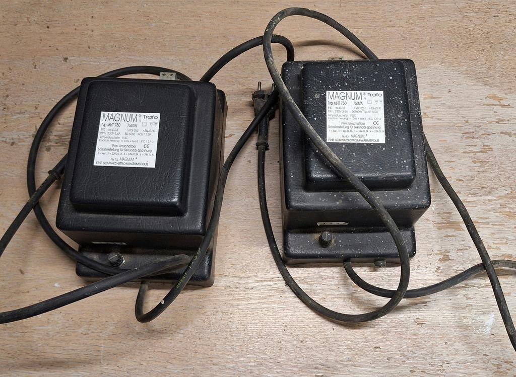 2x MAGNUM MHT 750 trafo 750VA – 24V / 28V hoge stroom, Doe-het-zelf en Verbouw, Verwarming en Radiatoren, Ophalen, Gebruikt, Minder dan 60 cm