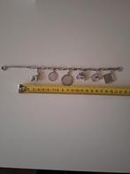 zilveren bedelarmband, Overige merken, Gebruikt, Ophalen of Verzenden, 4 bedels of meer