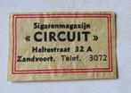 Sigarenmagazijn   CIRCUIT Haltestraat   32 a   ZANDVOORT, Verzamelen, Verzenden, Zo goed als nieuw, Luciferdoosjes of -merken