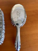 Antieke Verzilverde Kapset: Spiegel & Borstels, Antiek en Kunst, Ophalen of Verzenden