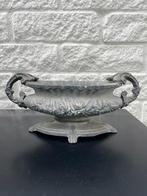 Jardinière op voet van grijs gietijzer ovaal model met oren, Antiek en Kunst, Curiosa en Brocante, Ophalen