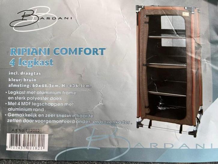 Bardani Campingkast - Legplanken/Hanggedeelte, Caravans en Kamperen, Kampeeraccessoires, Zo goed als nieuw, Ophalen of Verzenden