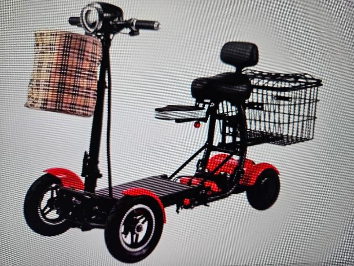 scootmobiel opvouwbaar met kinderzitje en bagagerek NIEUW, Diversen, Rolstoelen, Nieuw, Elektrische rolstoel, Inklapbaar, Ophalen