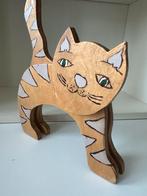 Kat van hout, Verzamelen, Beelden en Beeldjes, Ophalen of Verzenden, Zo goed als nieuw, Dier