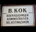 Emaille bord B.Kok, Ophalen of Verzenden
