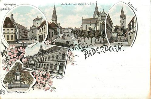 (379-166-001) Paderborn Litho, Verzamelen, Ansichtkaarten | Buitenland, Duitsland, Verzenden