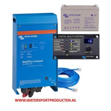 Victron MultiPlus 12/1200/50 pakket + AGM SUPER Cycle 100Ah beschikbaar voor biedingen