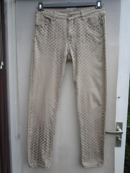 Broek ANGELS mt 40  beige met  vage print, Kleding | Dames, Broeken en Pantalons, Nieuw, Maat 38/40 (M), Beige, Lang, Verzenden
