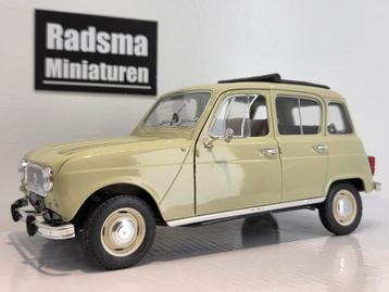 Renault 4 L - Beige + open dak - 1:18 Solido beschikbaar voor biedingen