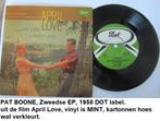 PAT BOONE, in nieuw staat, Zweedse EP 1958, April Love, Ophalen of Verzenden, Zo goed als nieuw, Overige formaten